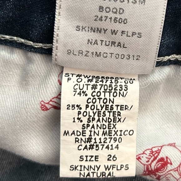 True Religion Women's Skinny Blue Jeans, Perfect for Wearing with Boots, Size 26 - Picture 15 of 16